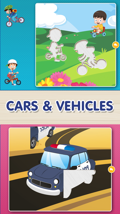 Screenshot of Cars & Vehicles Puzzle Game for toddlers HD - Children's Smart Educational Transport puzzles for kids 2+