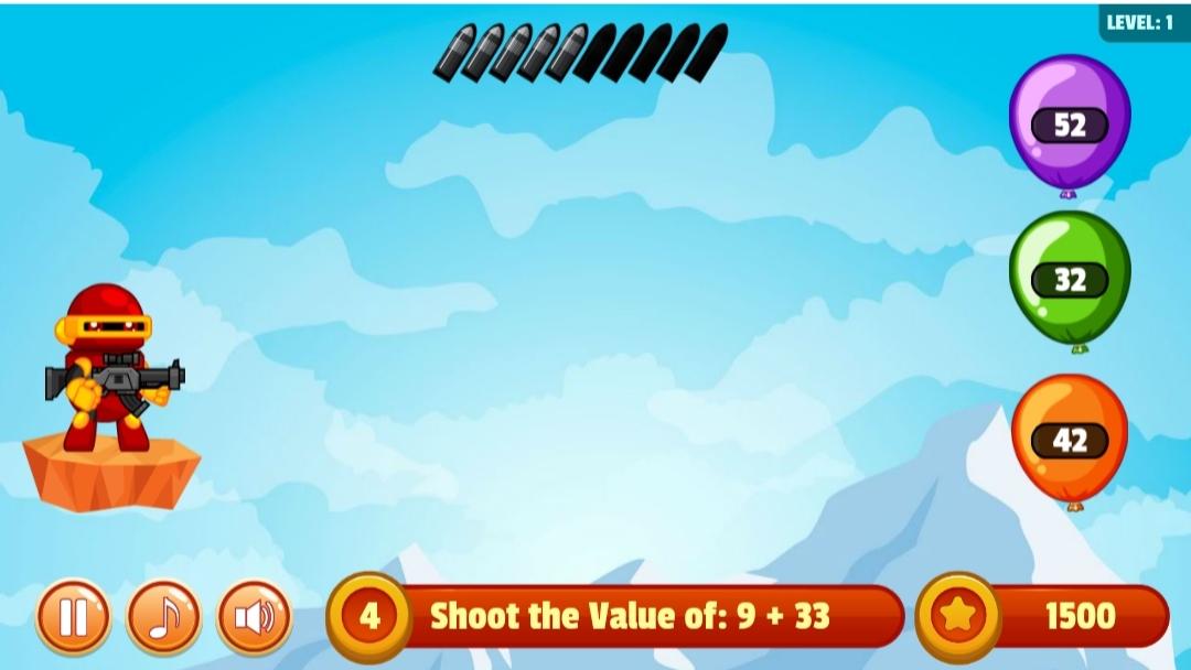 Lof Math Shooter Game Screenshot