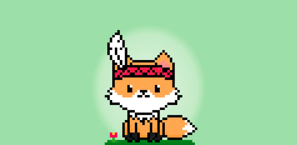 Banner of pixel tiny fox 