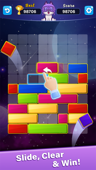 Block Sliding - Drop Jewel Game Screenshot