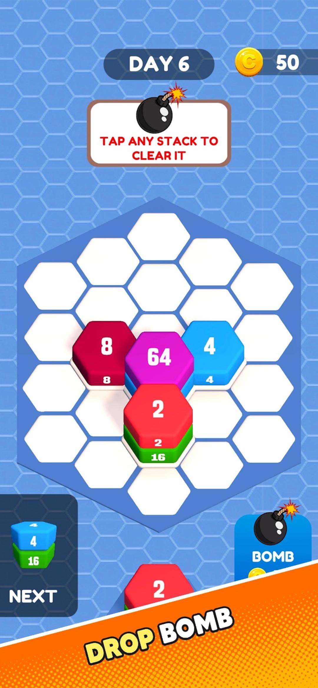 Hexa Sort: 2048 Challenge Game Screenshot