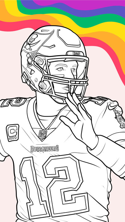 Screenshot 1 of Draw Coloring NFL Football 1.0