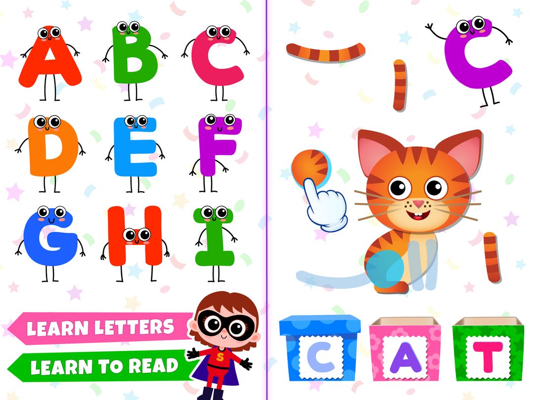Learn to Read! Bini ABC games!遊戲截圖