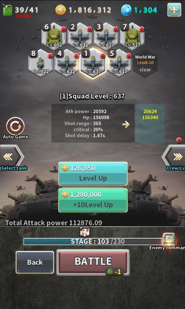 Screenshot of 1942 Atomic war