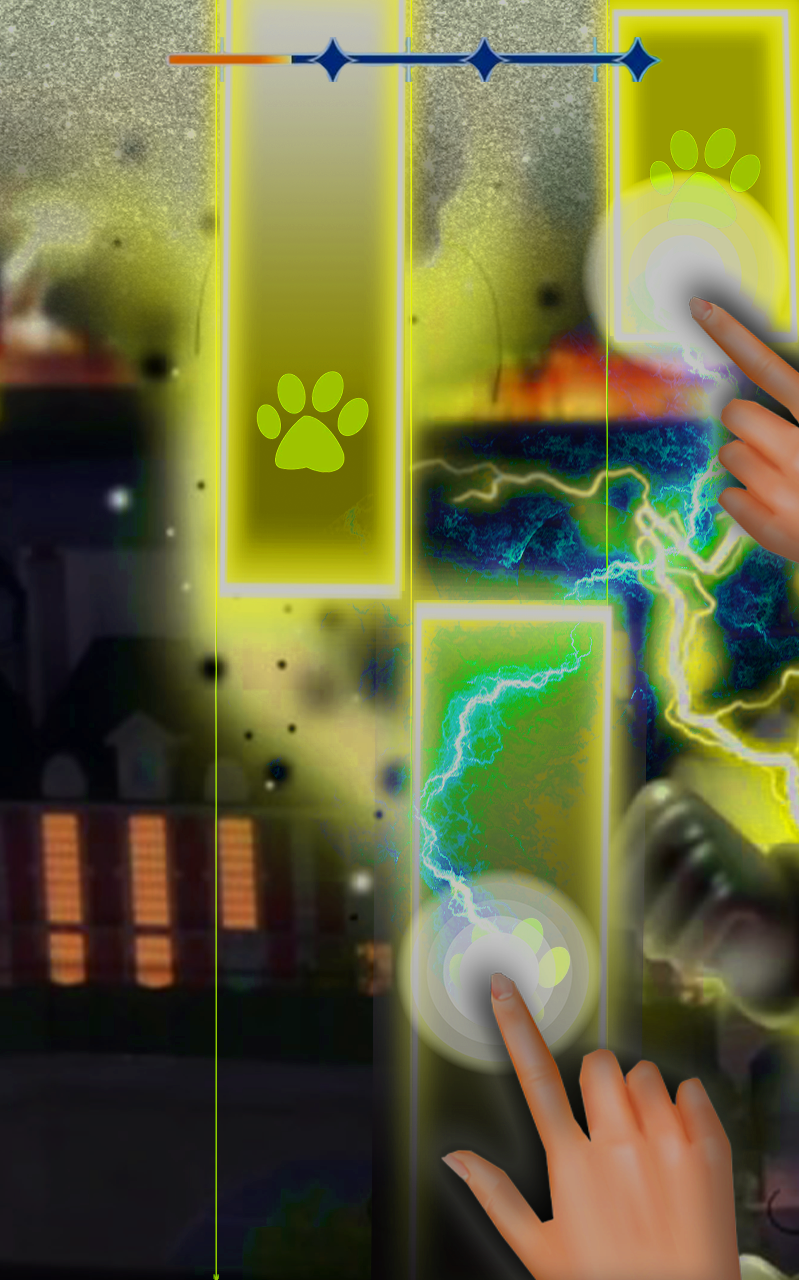 Magic Cat Piano Noir Tiles ゲームのスクリーンショット