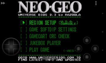 Captura de Tela do Jogo NEO.emu (Arcade Emulator)