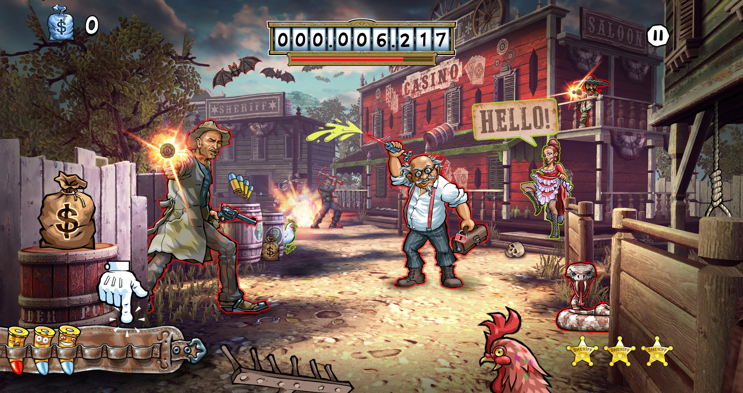 Mad Bullets: Wild West Shooter ゲームのスクリーンショット