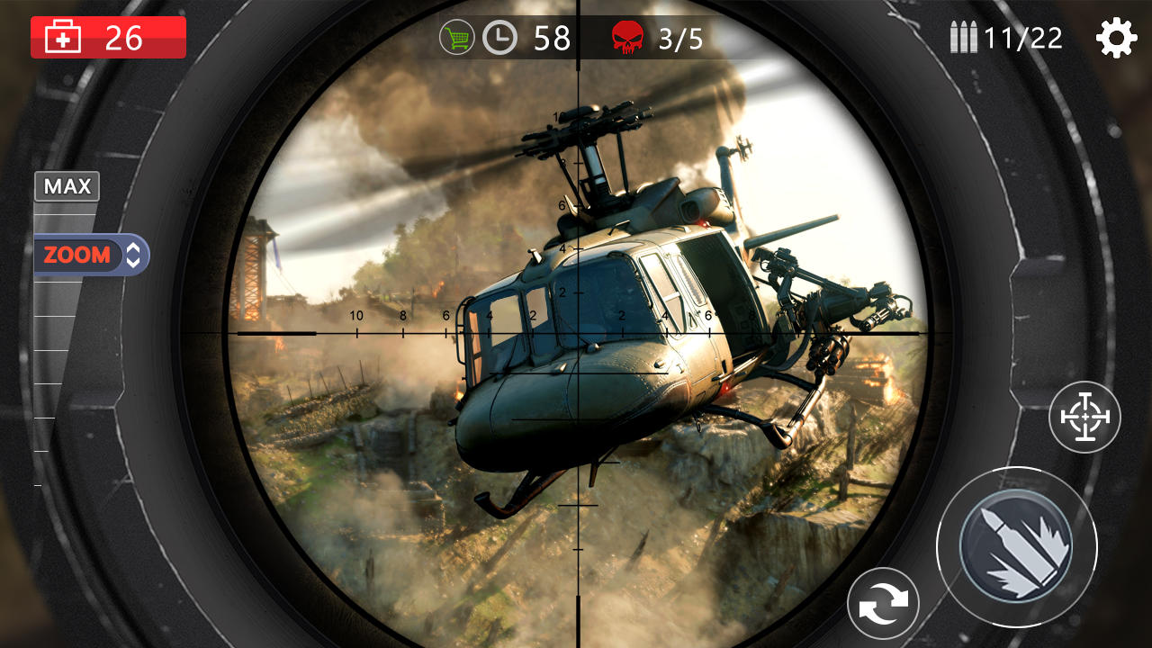 Screenshot 1 of Sniper 3D Gun Shooter: ออฟไลน์ 1.3.4