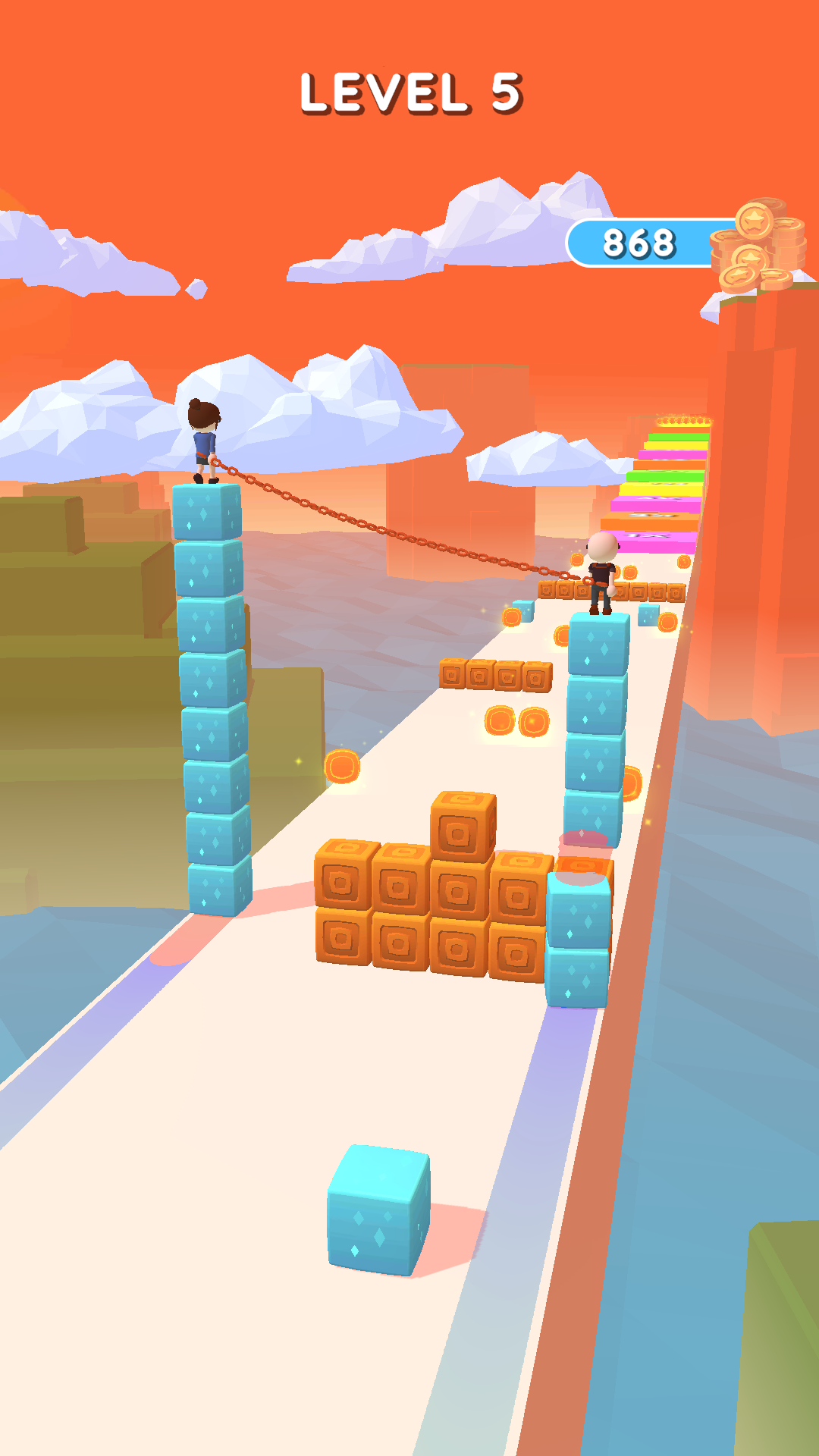 Sky Cube Surfer - Cube Skating Game Screenshot