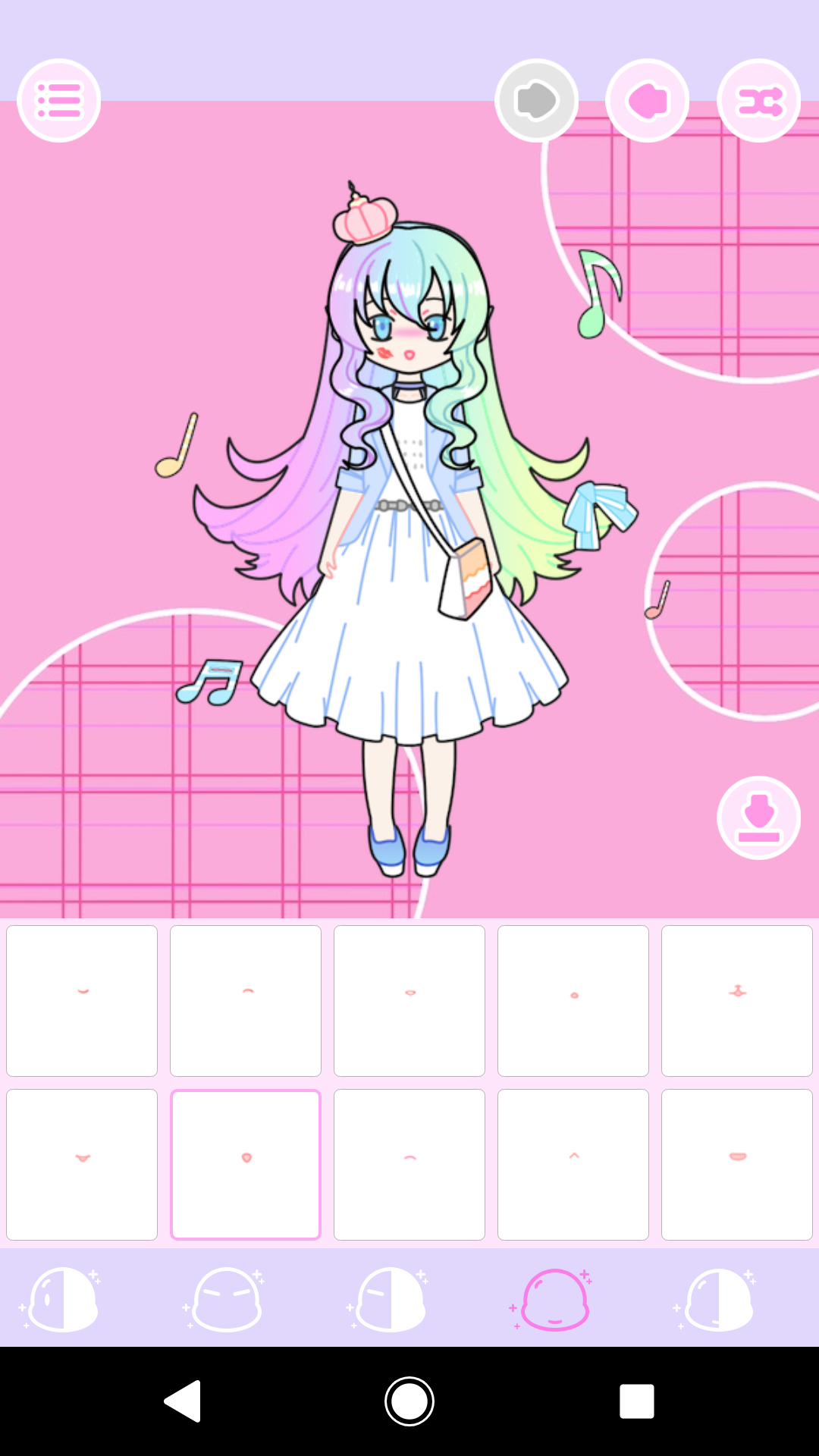 Pastel Avatar Maker 2: Make Your Own Pastel Avatar Game Screenshot