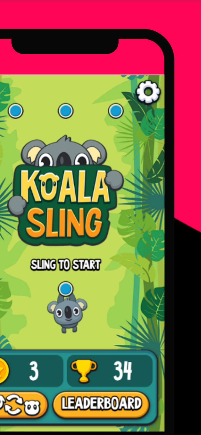 Скриншот игры Koala Sling Game