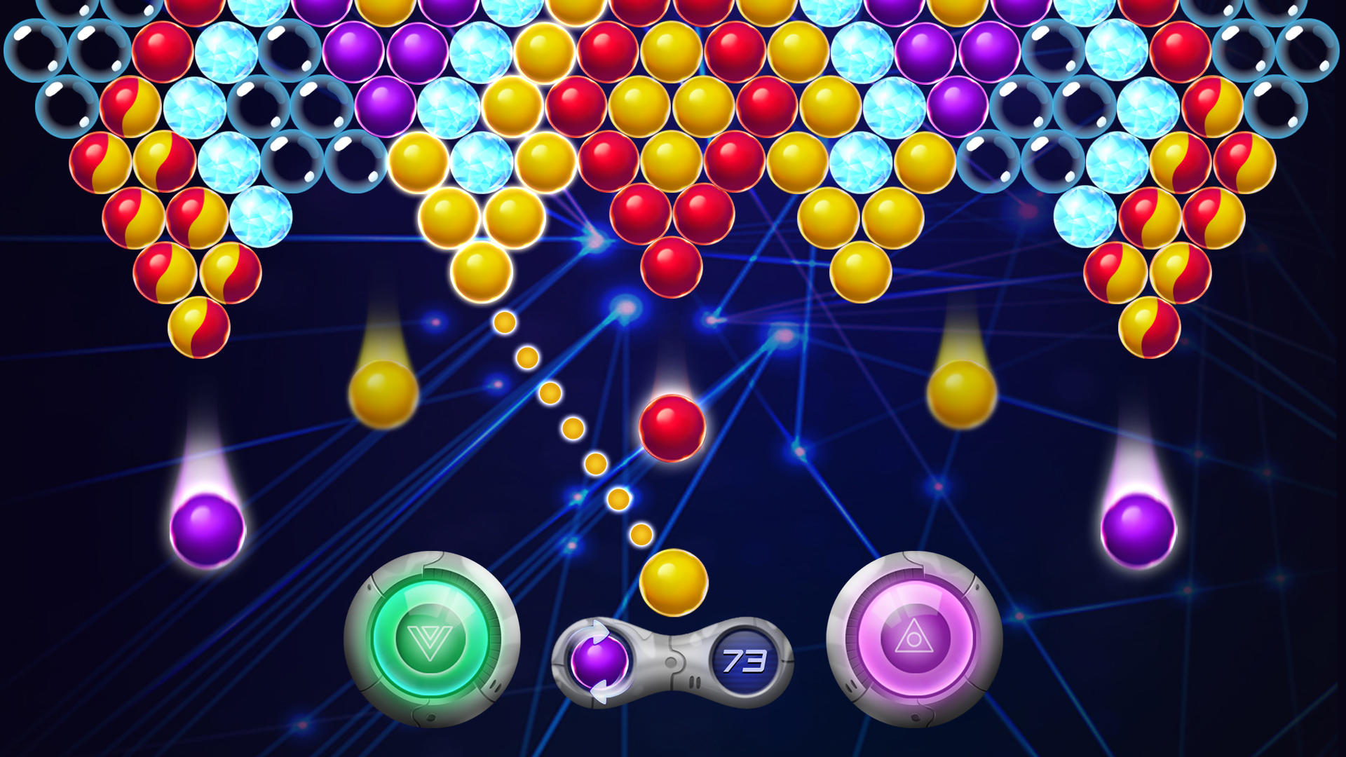 Bubble Heroes Galaxy Game Screenshot