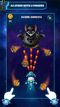 Cat Shooter: Space Attack Game Screenshot