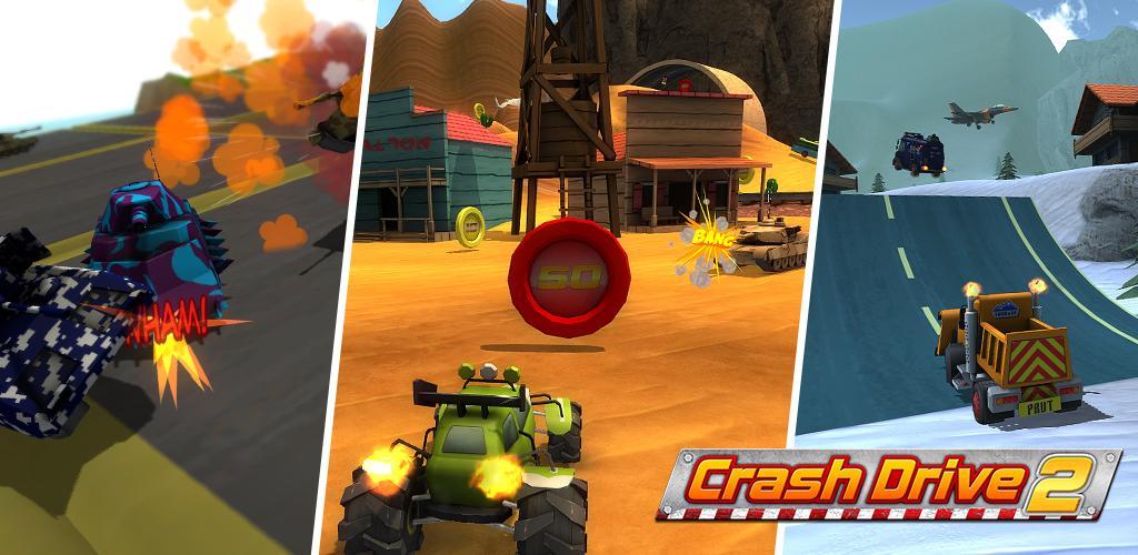 Banner of Crash Drive 2: 3D racing cars 