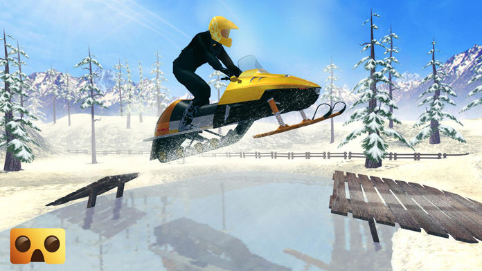 Snowmobile Simulator : VR Game for Google Cardboard 게임 스크린 샷