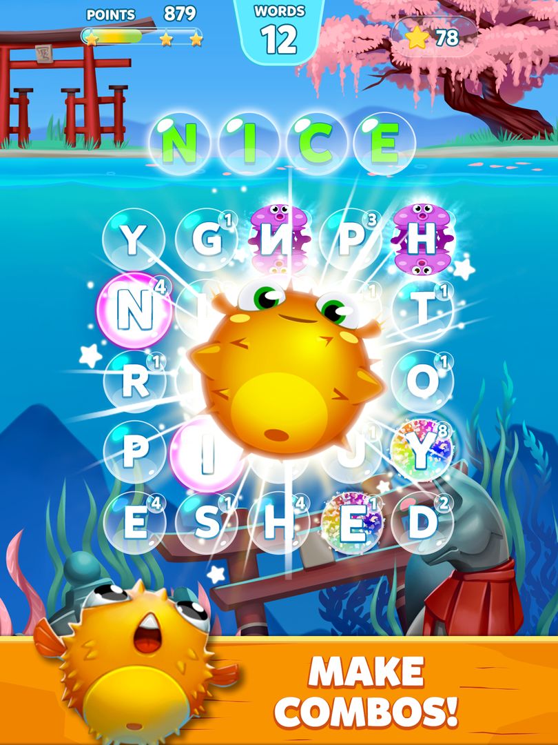 Bubble Words - Word Games Puzz ภาพหน้าจอเกม