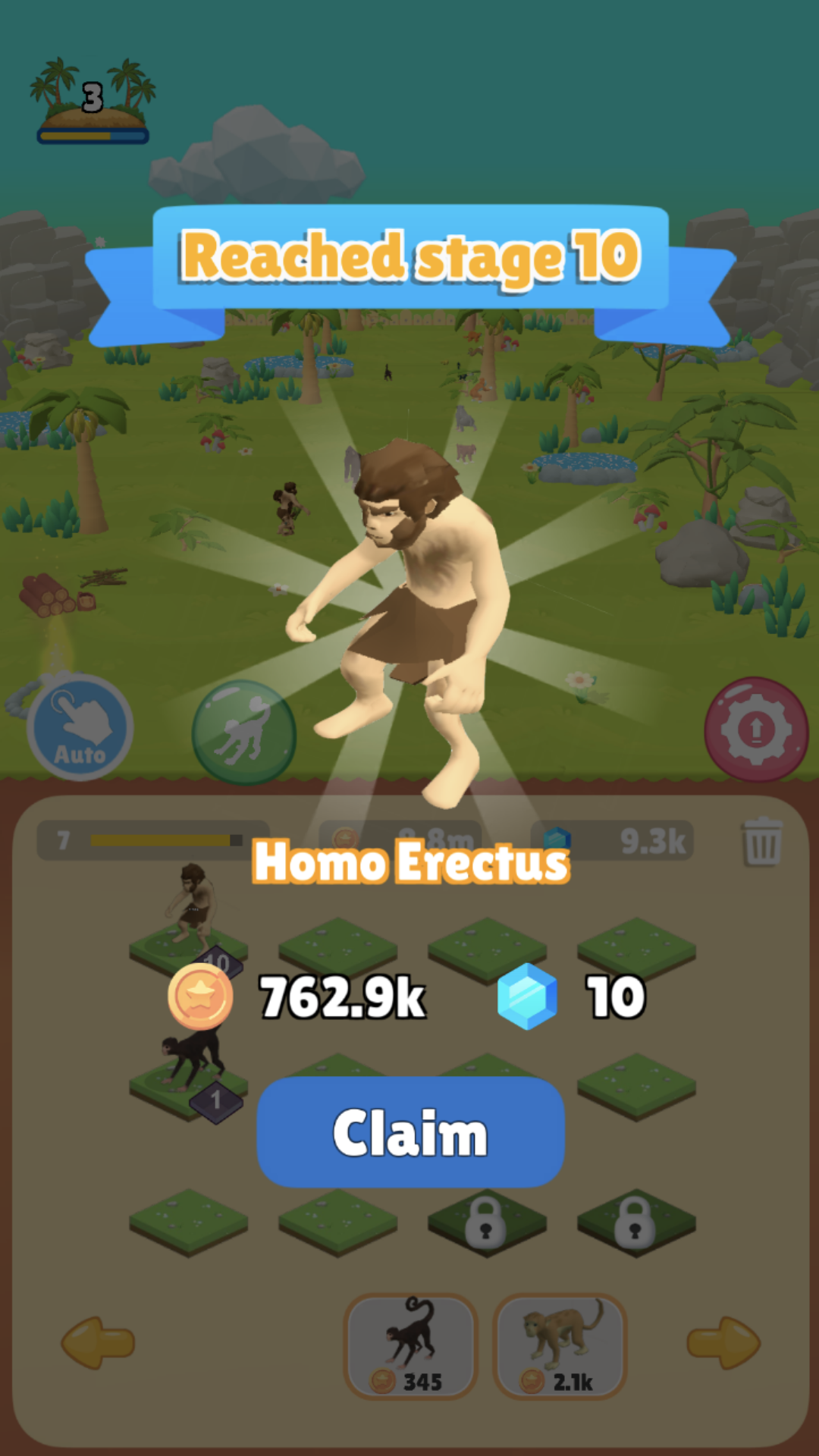 Screenshot of Merge Human Evolution