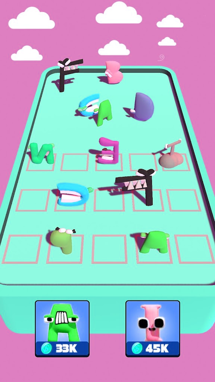 Merge Monster Alphabet Game 3D Game Screenshot