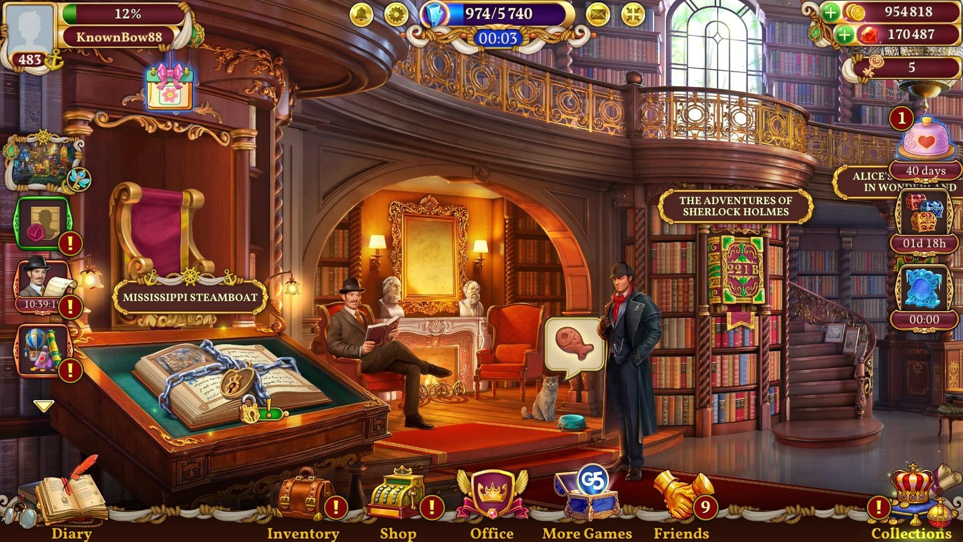 Sherlock: Hidden Object & Match-3 Mystery ภาพหน้าจอเกม