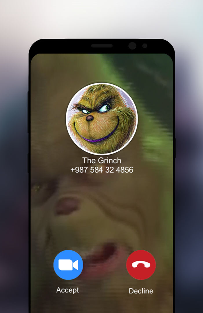 Screenshot of Fake call for the Grinch 2021