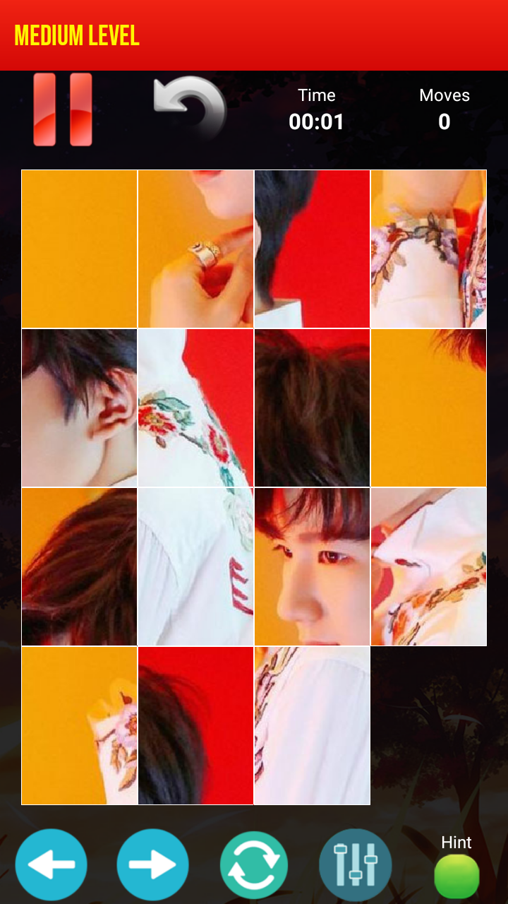 Screenshot of TFBoys Pictures Tiles Puzzle Game ♥