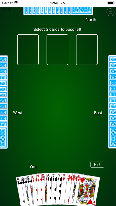 Offline Hearts Game Screenshot