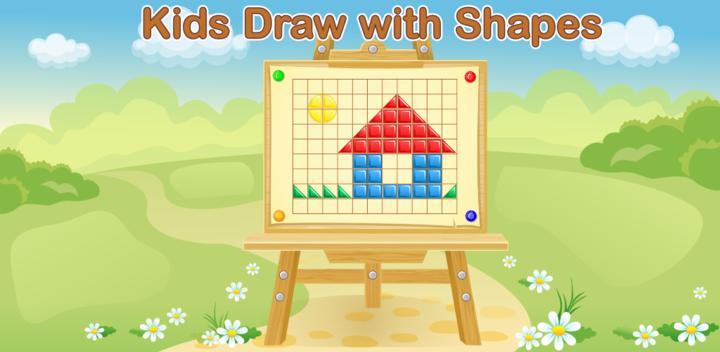 Banner of Kids Draw with Shapes 