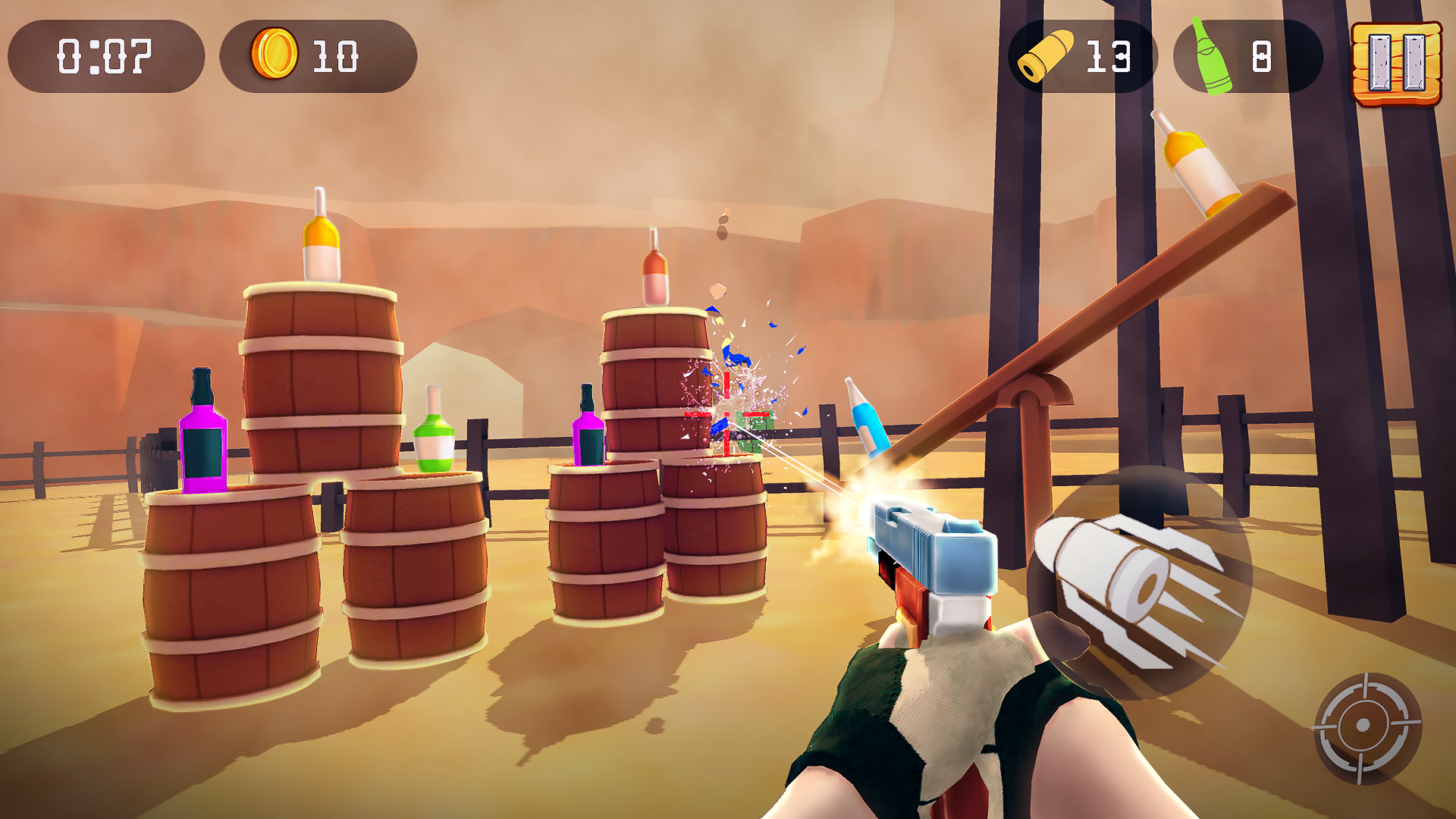 Bottle Shooting Game Game Screenshot