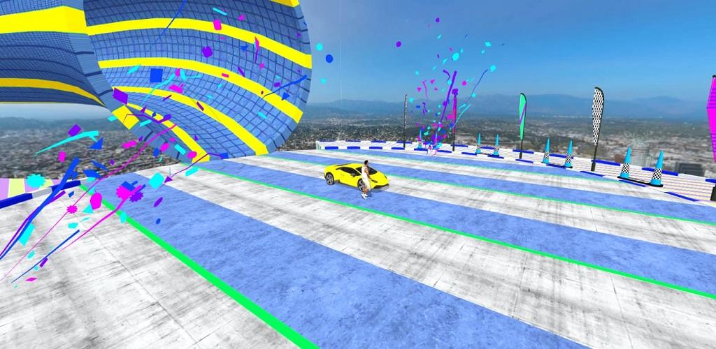 Turbo Mega ramp car stunt Game Screenshot