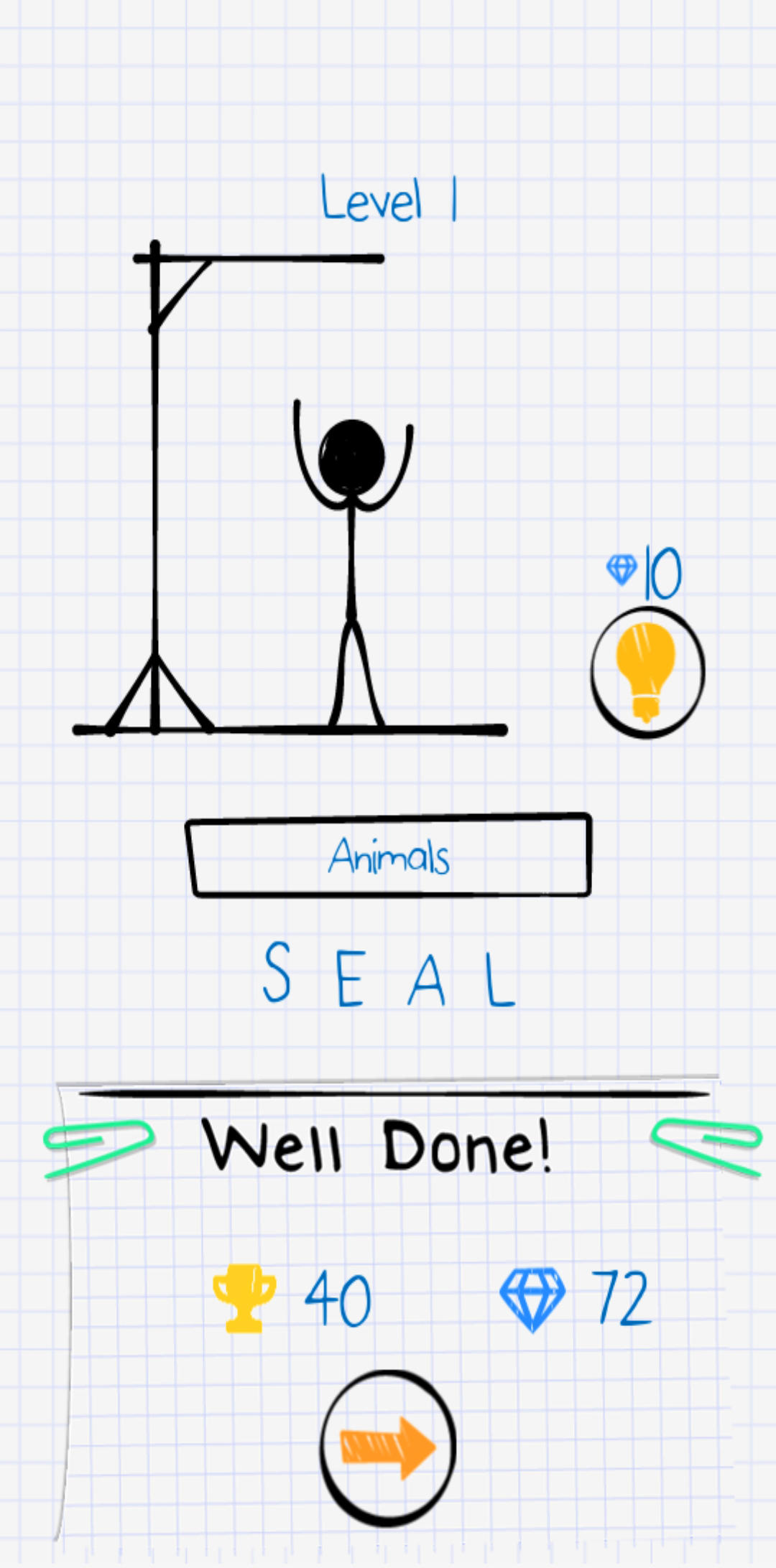 Hangman - words game Game Screenshot