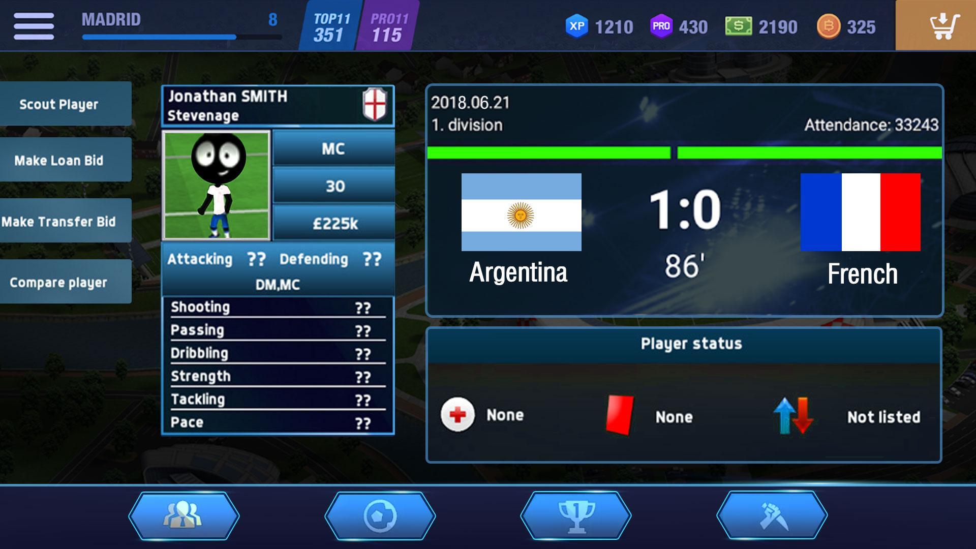 2019 Football Fun - Fantasy Sports Strike Games Game Screenshot