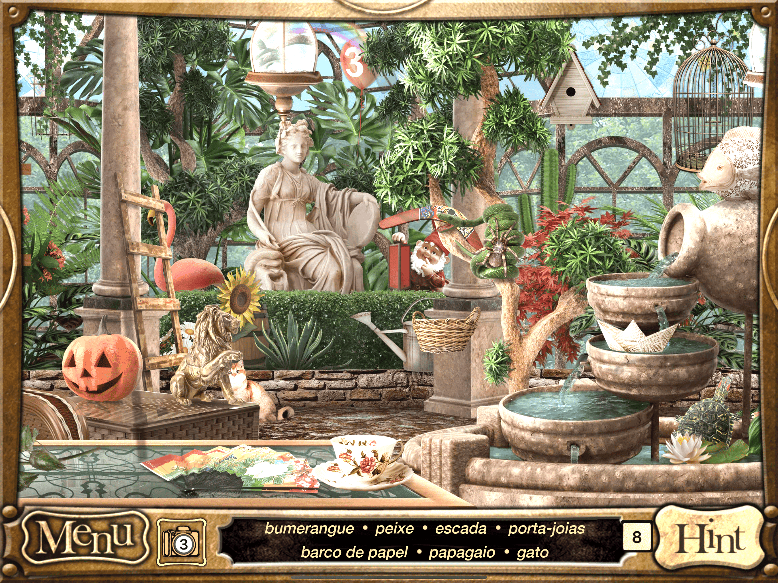 Captura de Tela do Jogo Achar Objetos Detetive Holmes
