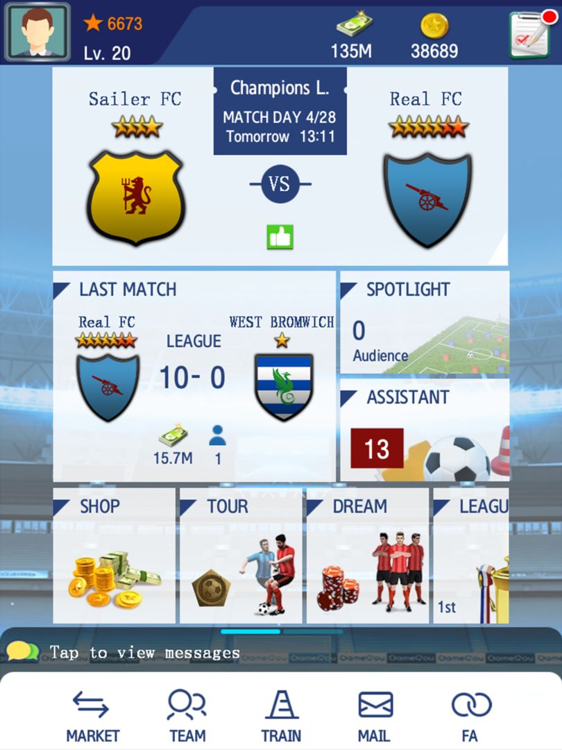 Screenshot of Top Soccer Manager