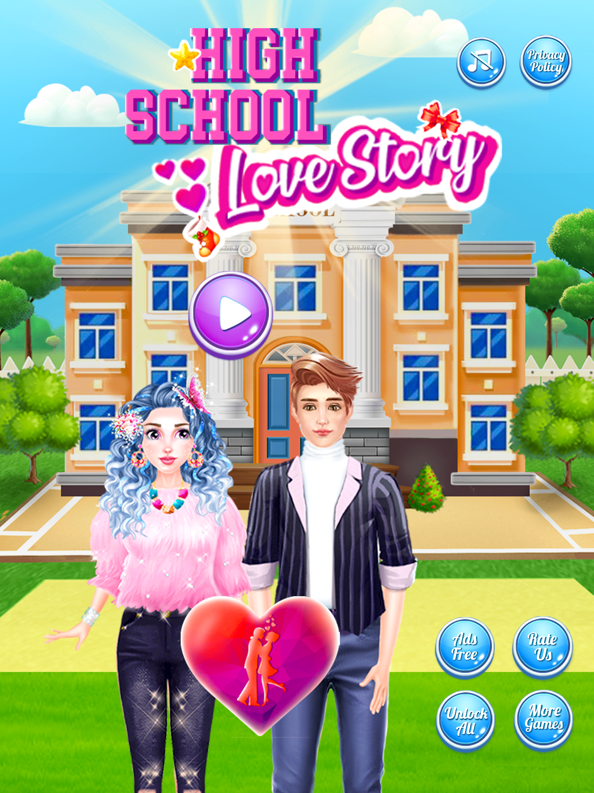 สูง โรงเรียน Crush: แต่งตัว ขึ้น และ แต่งหน้า ภาพหน้าจอเกม