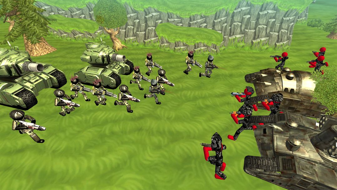 Screenshot of Stickman Tank Battle Simulator