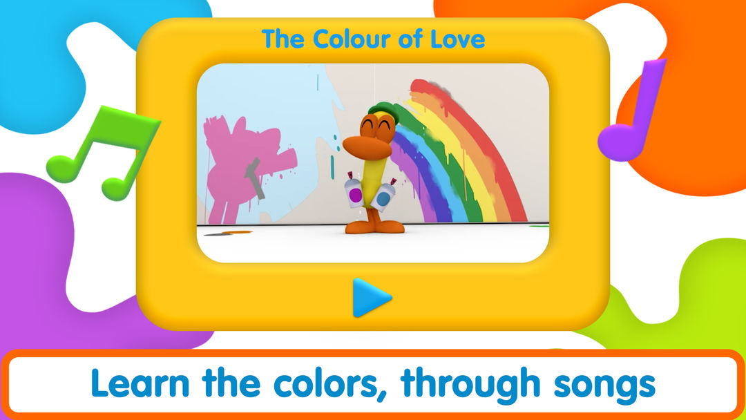 Screenshot of Pocoyo Colors:  Fun drawings!
