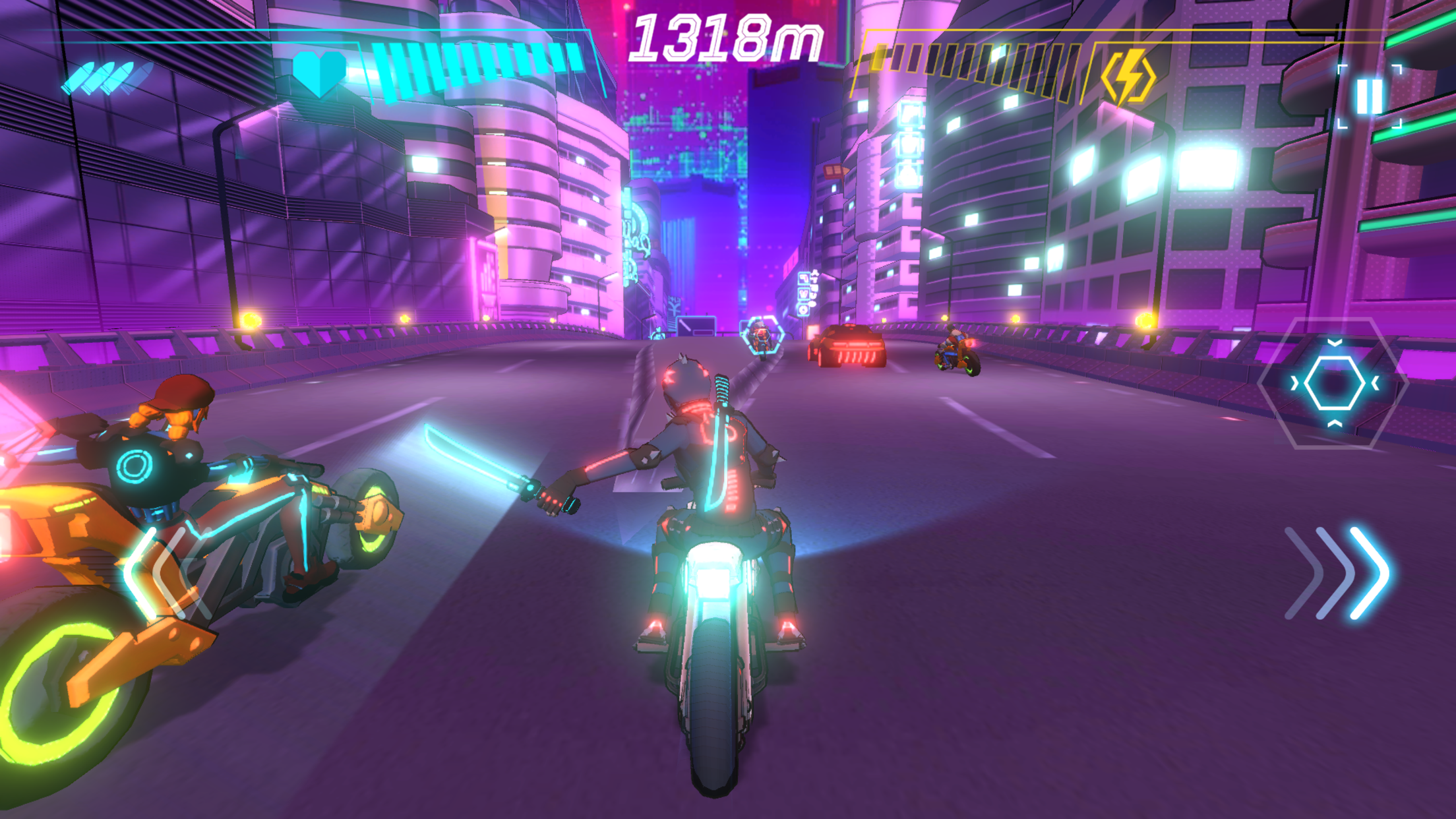 Neon Riders Game Screenshot