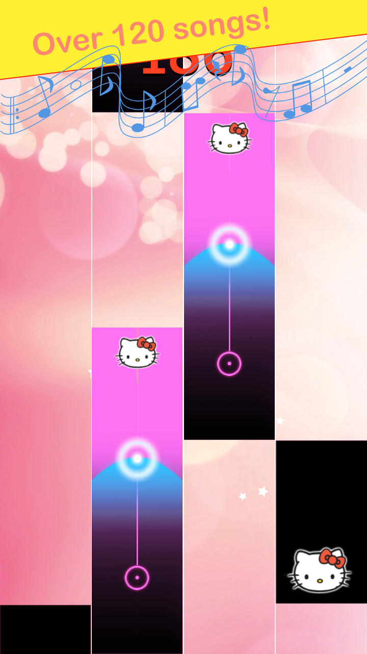 Screenshot of Hello Kitty Piano Tiles
