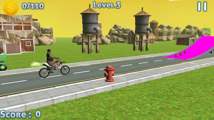 3D 顶级赛车游戏 摩托车游戏 特技有趣的免费 Game Screenshot
