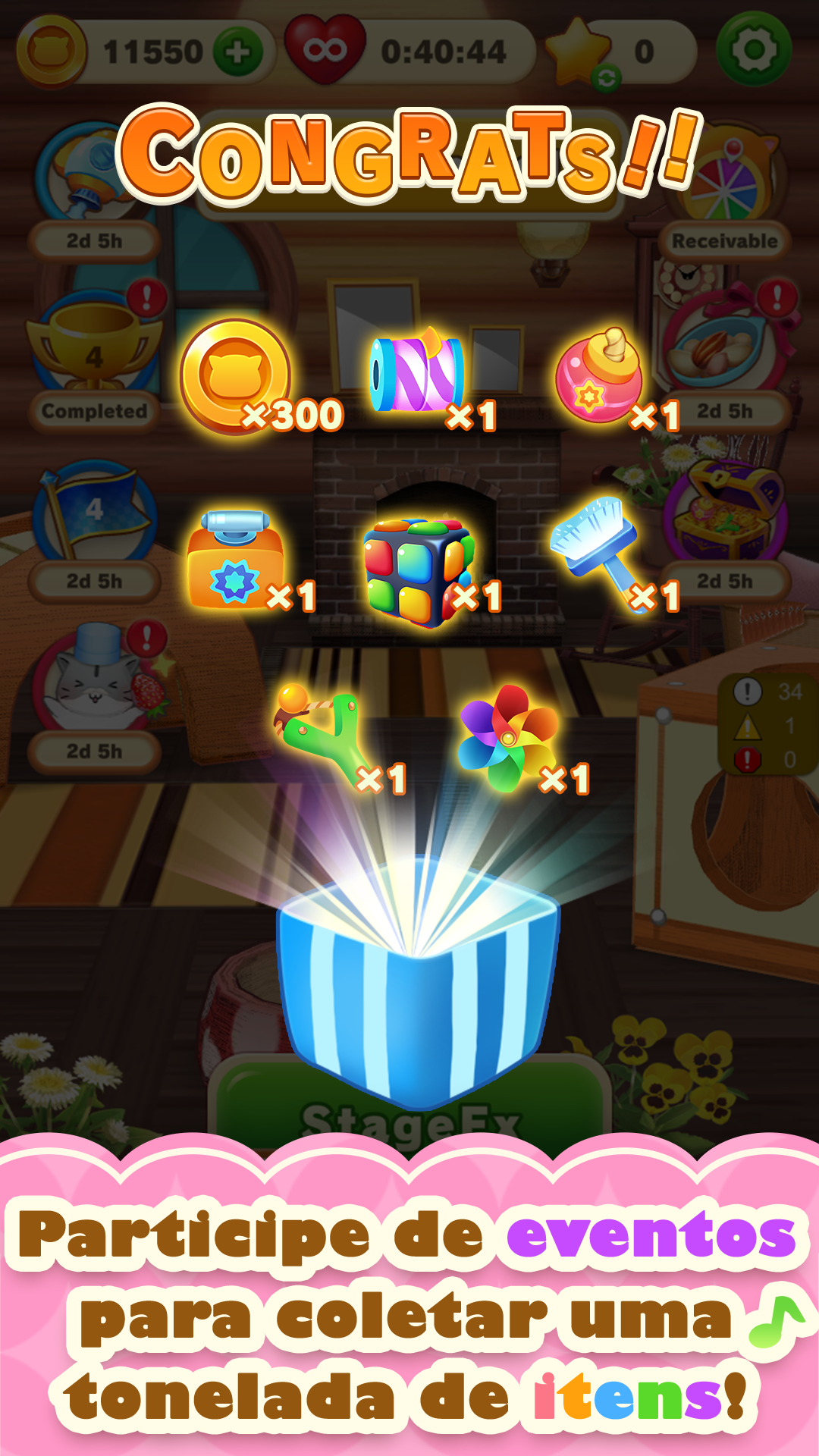 Captura de Tela do Jogo Hamster Life match and home
