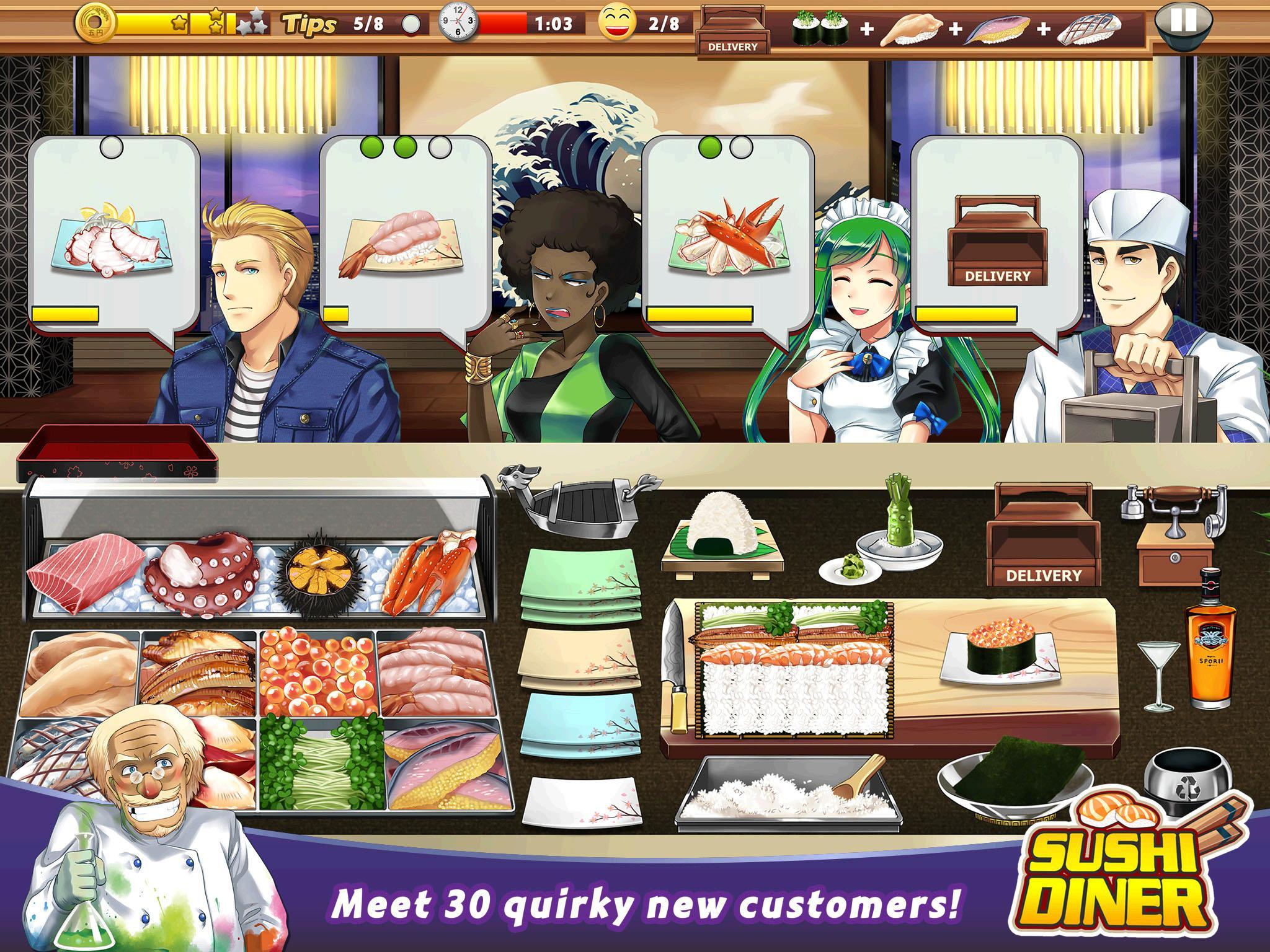 Cuplikan Layar Game Sushi Diner - Fun Cooking Game