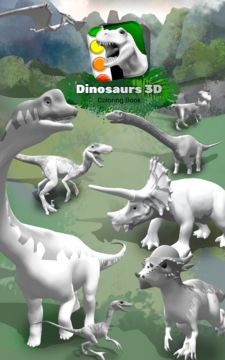 Dinosaurs 3D Coloring Book Game Screenshot