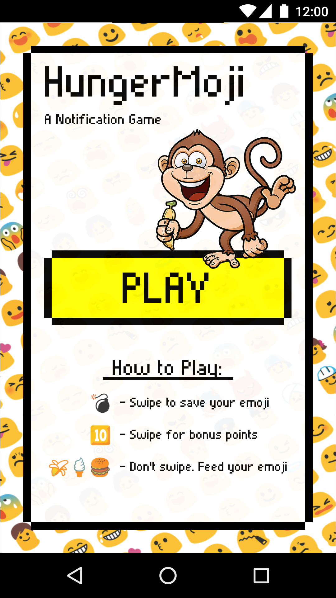 HungerMoji - Notification Game 게임 스크린샷