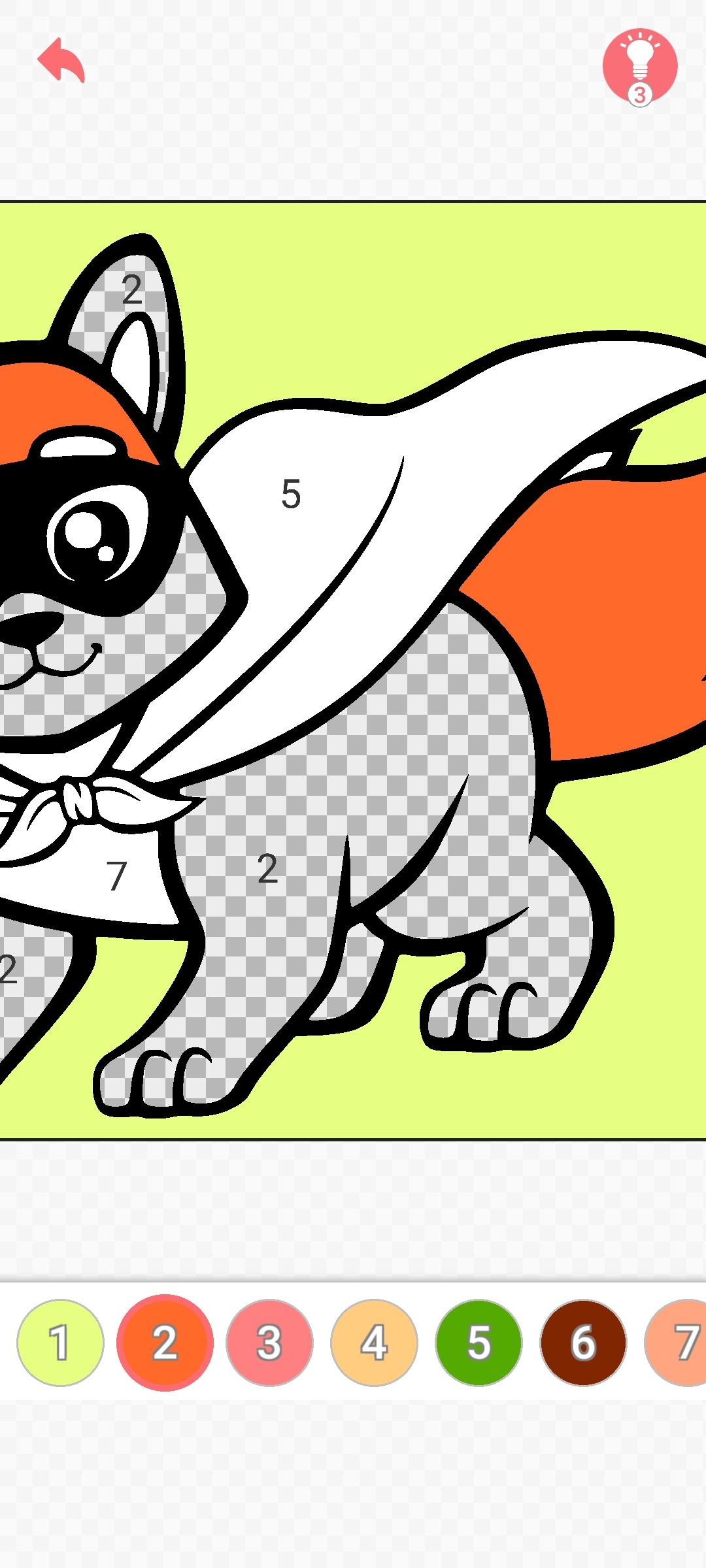 Screenshot of ASMR Number Paint Colour Art