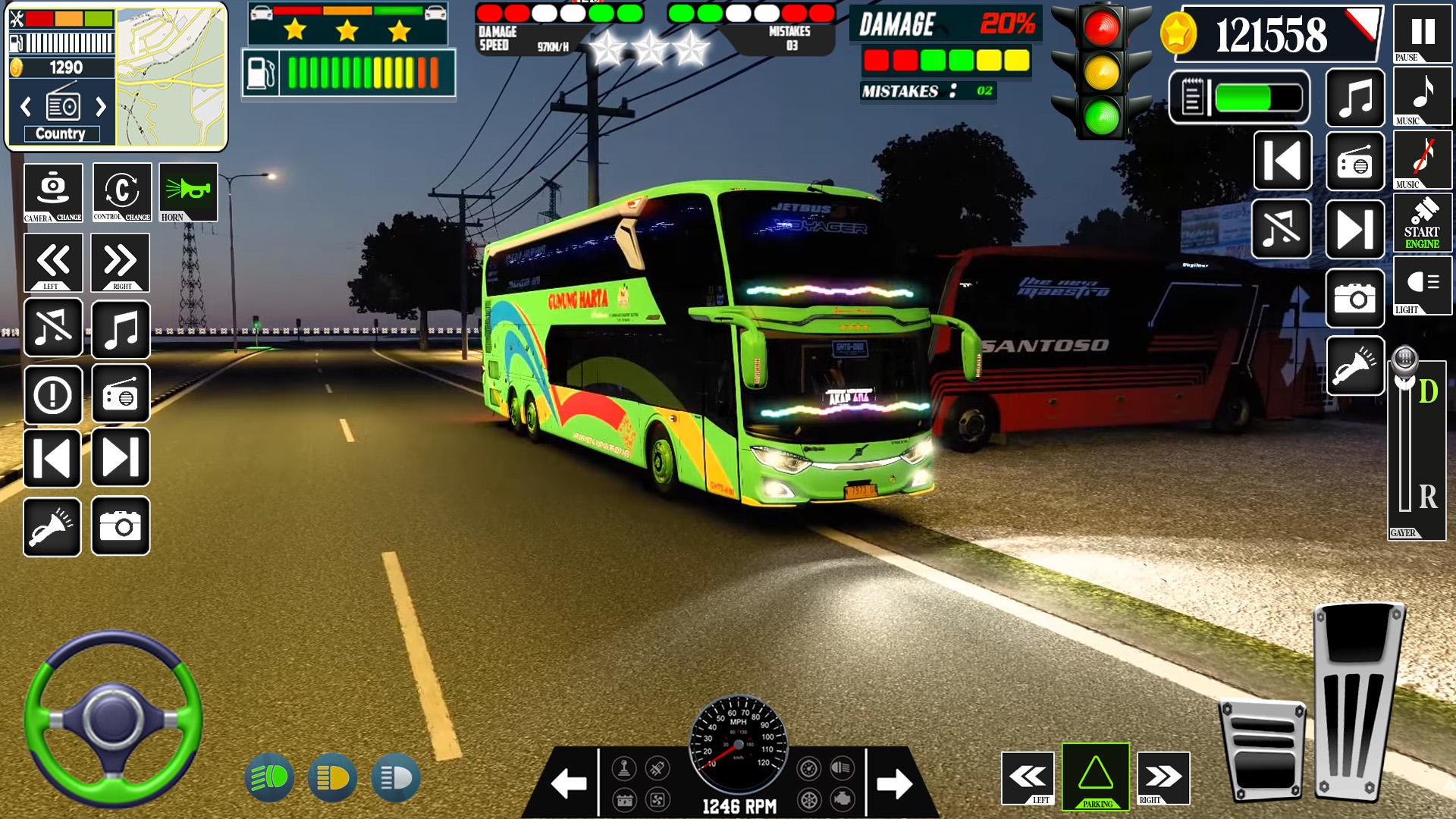 Captura de Tela do Jogo Jogo de ônibus real: ônibus 3d