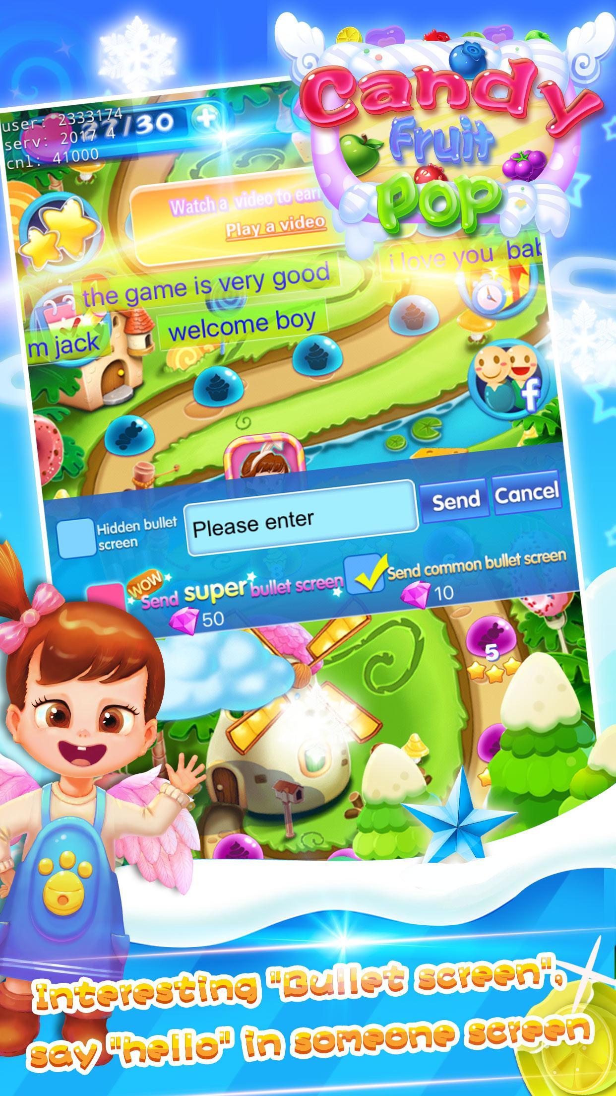 Candy Fruit Pop Game Screenshot