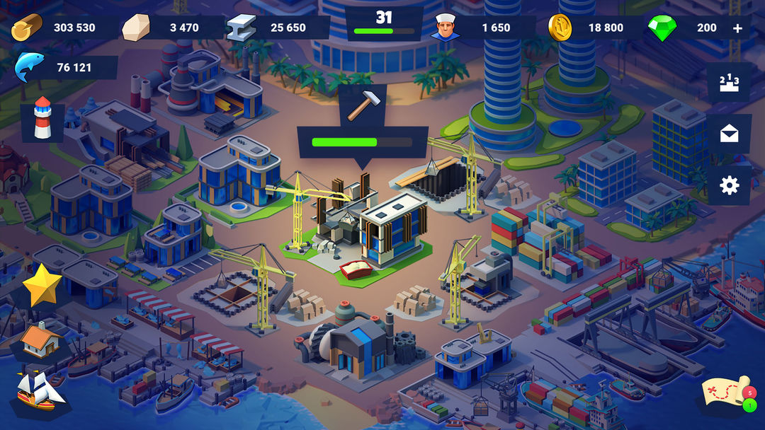 Sea Port: Cargo Boat Tycoon screenshot game