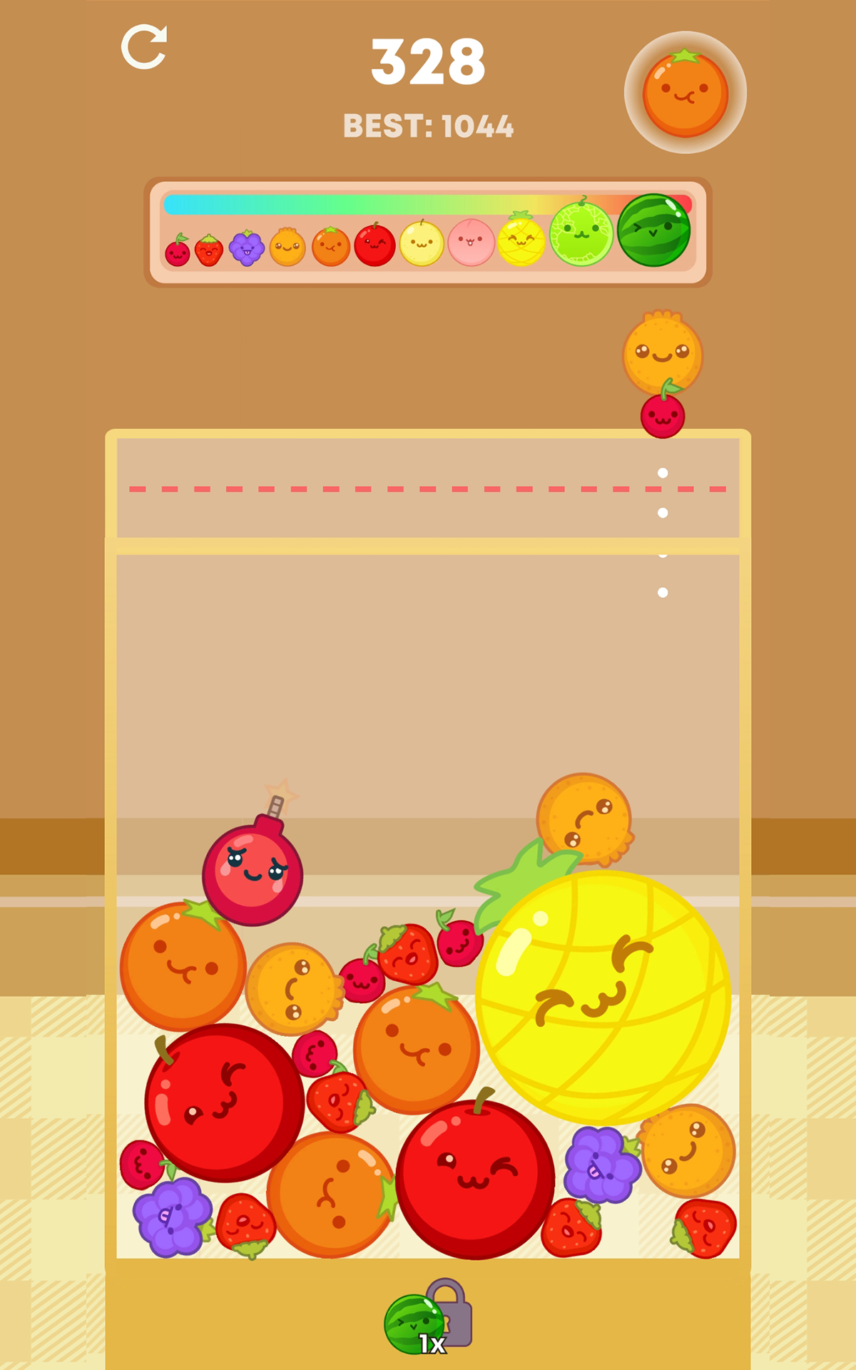 Suika Watermelon Merge Game Screenshot