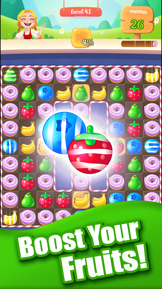 Screenshot of New Sweet Fruit Punch – Match 3 Puzzle game