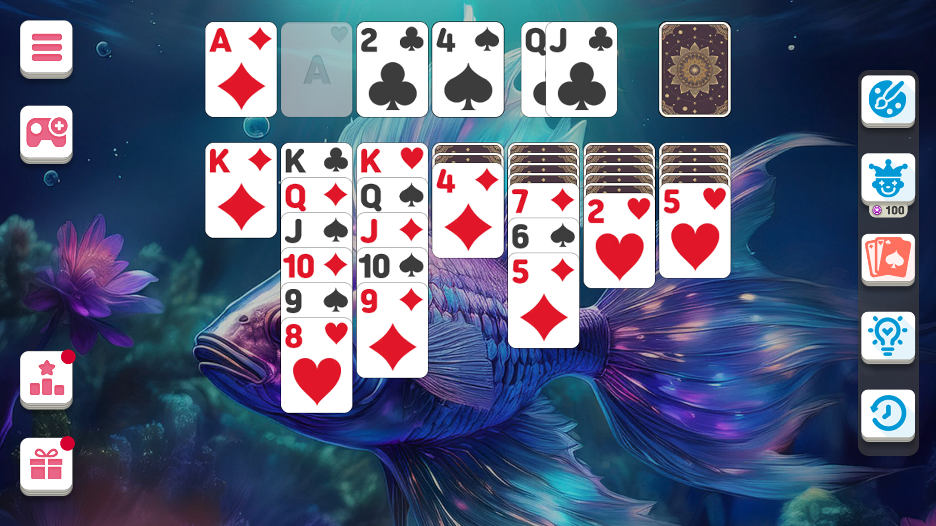 Solitaire Klondike Quest Game Screenshot